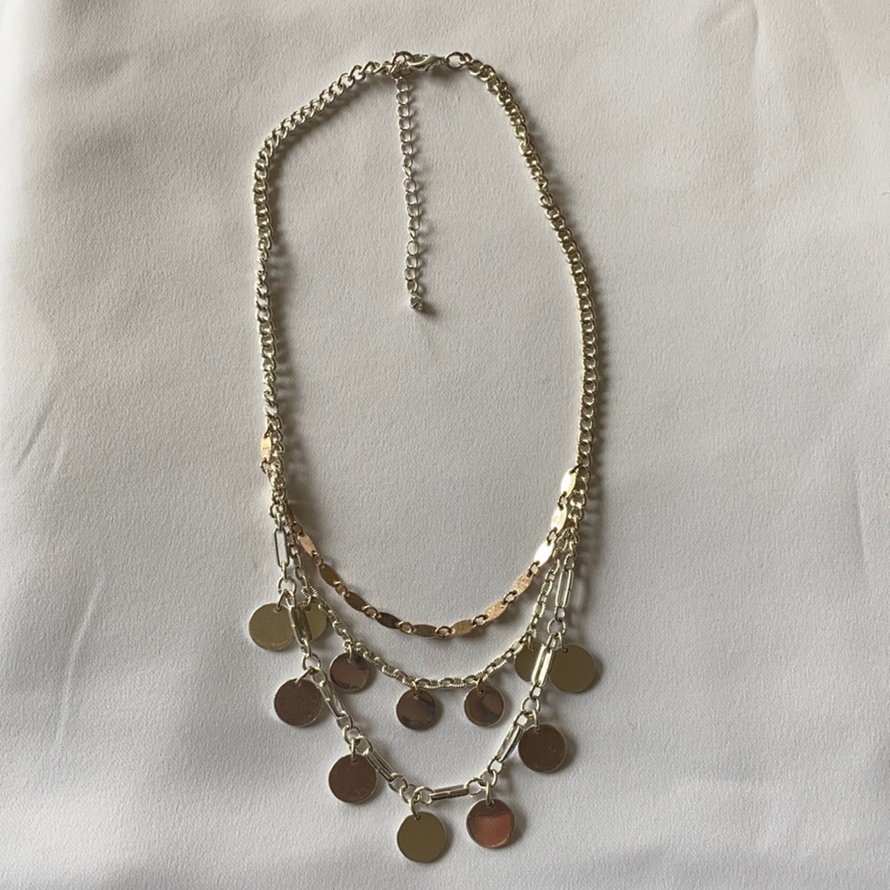 Silver and Gold Dangle Necklace